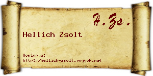 Hellich Zsolt névjegykártya
